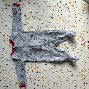 Wonder Nation Gray Footie with dog print